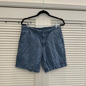 Patagonia Chino Shorts Mens 30 Organic Cotton Hemp Blue 8 Inch Pockets